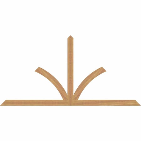 Ekena Millwork Richland Timber Gable Bracket, Western Red Cedar, 84"W x 42"H x 1 1/2"D x 3 1/2"F, 12/12 Pitch GBW084X42X0204RIC00SWR